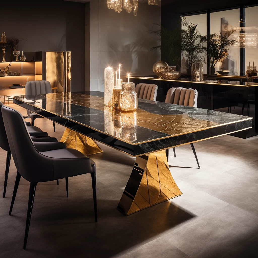 Sculptural table designed by Andrea Sanna